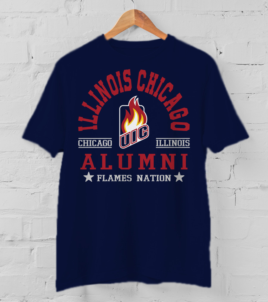 Illinois Chicago UIC Alumni Flames Nation T-Shirt