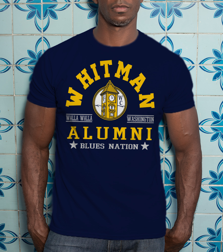 Whitman College Alumni Walla Walla Washington Blues Nation T-Shirt