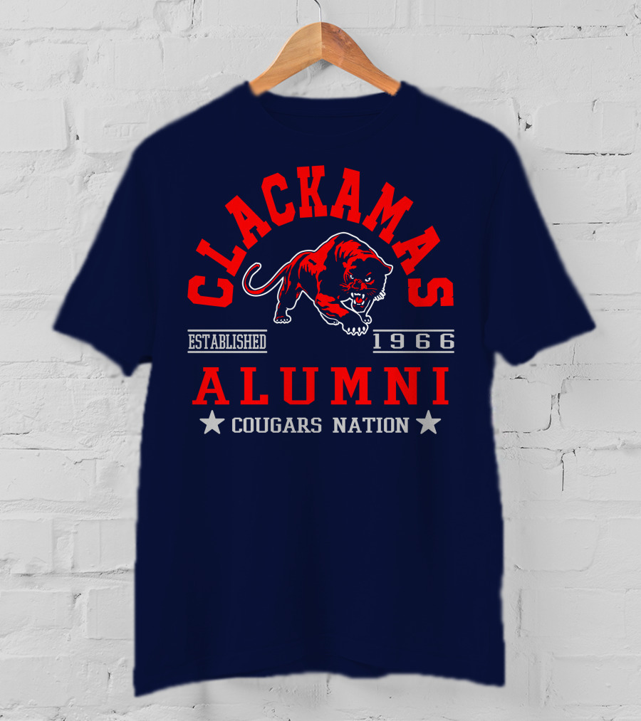 Clackamas Alumni Established 1966 Cougars Nation T-Shirt
