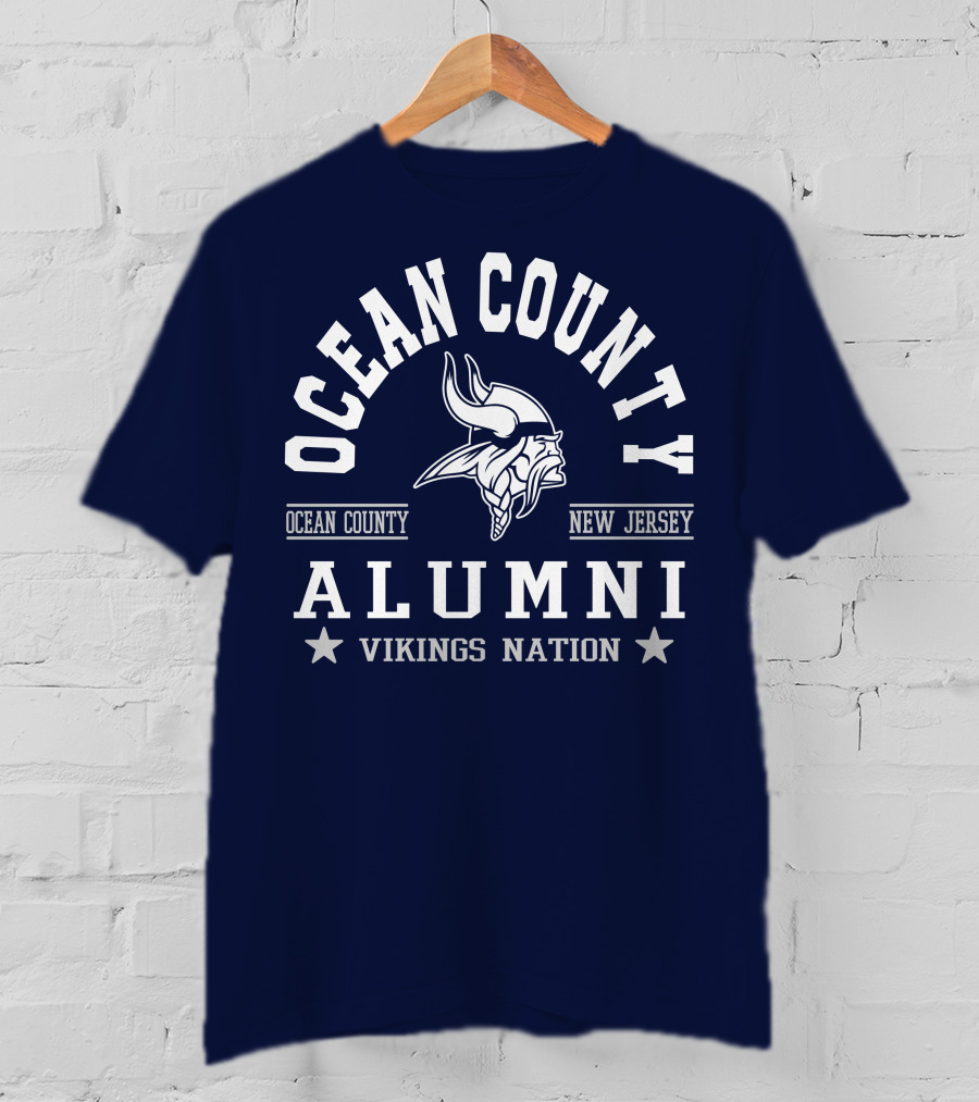 Ocean County New Jersey Alumni Vikings Nation T-Shirt