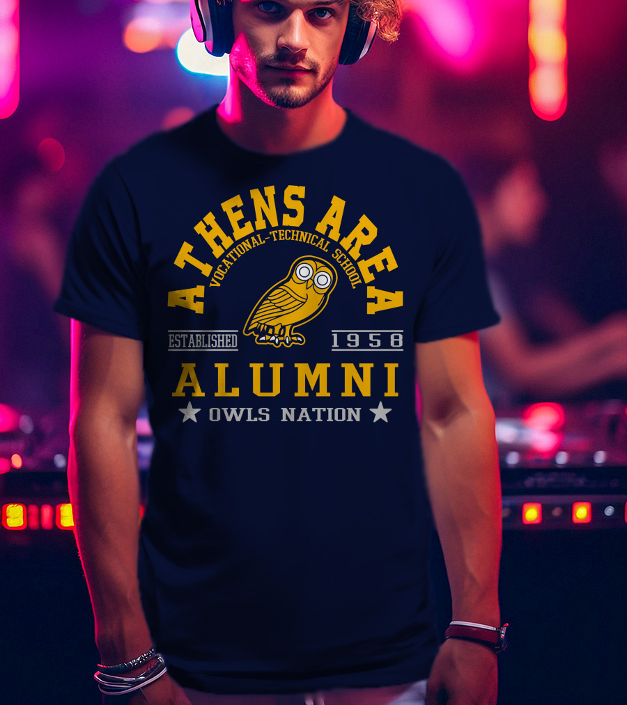 Athens Area Vocational-Technical School Alumni Owls Nation Established 1958 T-Shirt