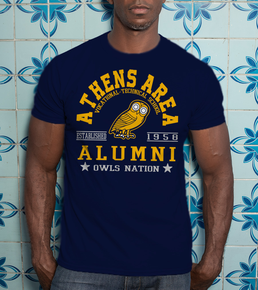 Athens Area Vocational-Technical School Alumni Owls Nation Established 1958 T-Shirt