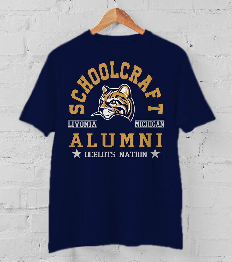 Schoolcraft College Alumni Ocelots Nation Livonia Michigan T-Shirt