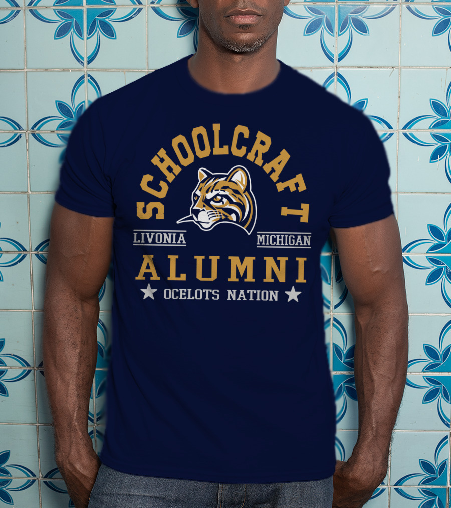 Schoolcraft College Alumni Ocelots Nation Livonia Michigan T-Shirt