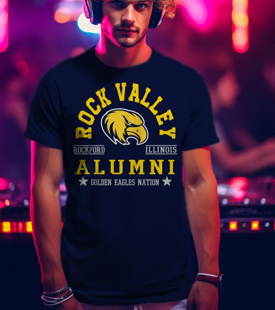 Rock Valley College Alumni Rockford Illinois Golden Eagles Nation T-Shirt