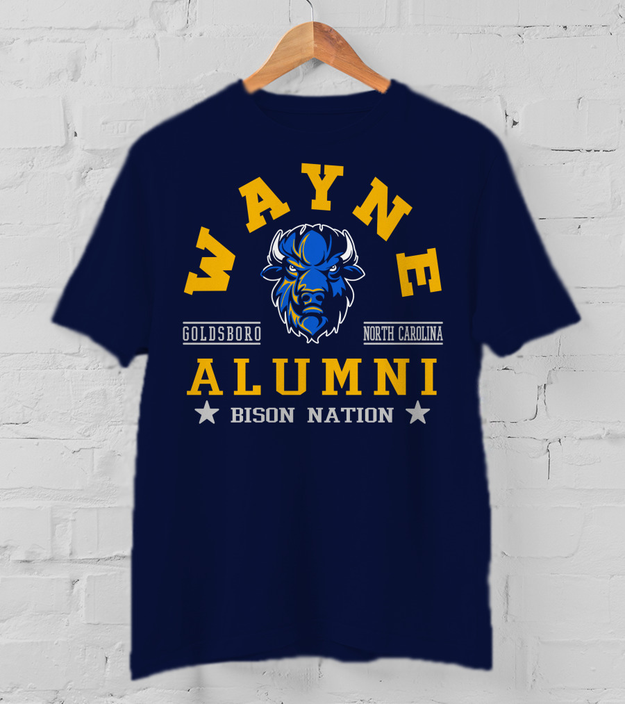 Wayne College Alumni Goldsboro North Carolina Bison Nation T-Shirt