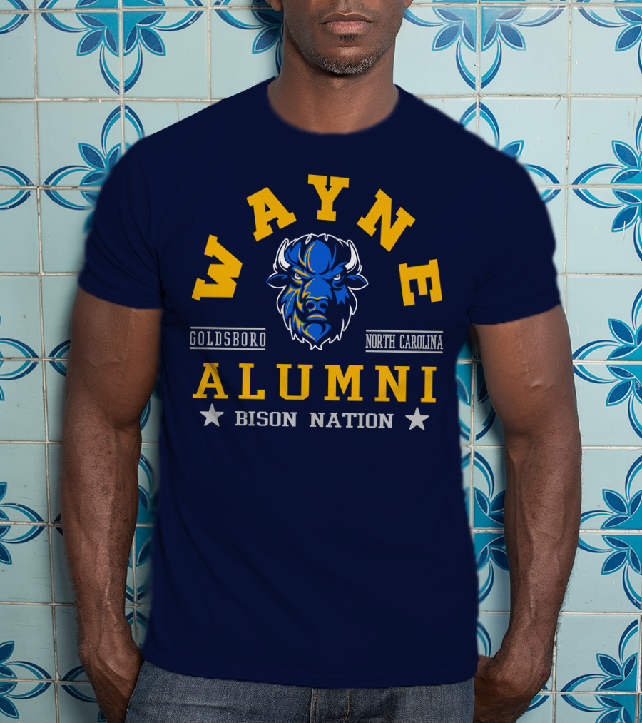 Wayne College Alumni Goldsboro North Carolina Bison Nation T-Shirt
