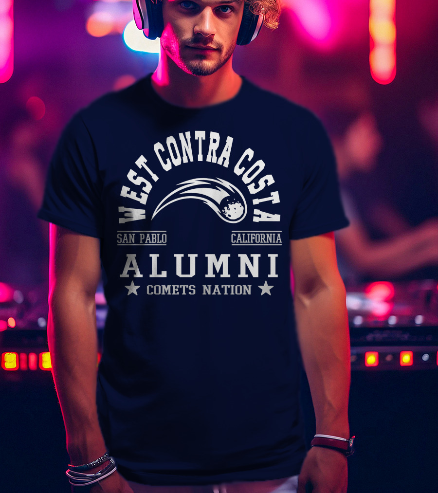 West Contra Costa San Pablo California Alumni Comets Nation T-Shirt