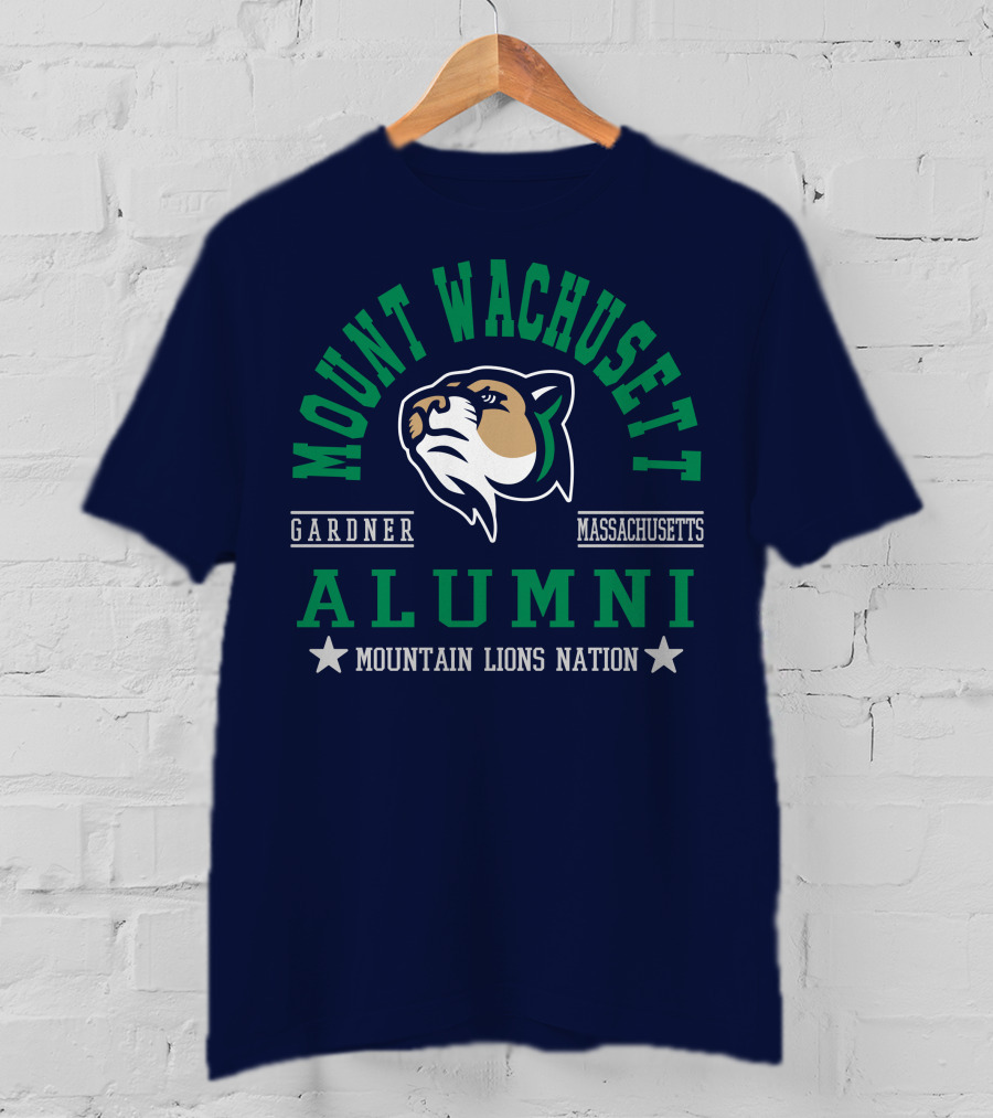 Mount Wachusett Alumni Gardner Massachusetts Mountain Lions Nation T-Shirt