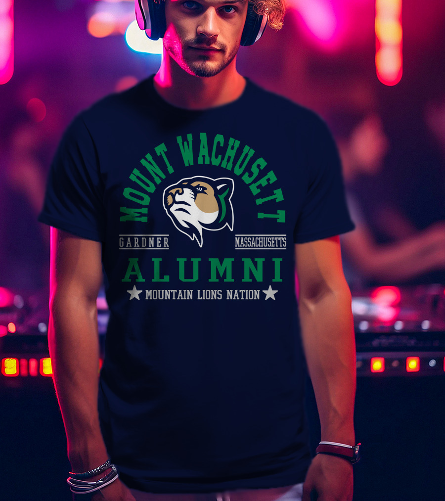 Mount Wachusett Alumni Gardner Massachusetts Mountain Lions Nation T-Shirt