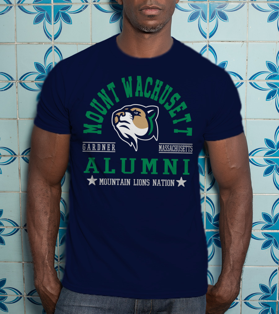 Mount Wachusett Alumni Gardner Massachusetts Mountain Lions Nation T-Shirt