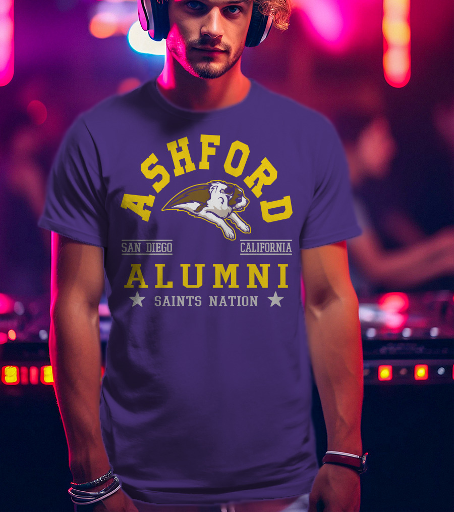 Ashford Alumni San Diego California Saints Nation T-Shirt