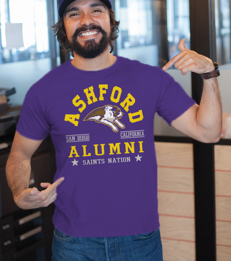 Ashford Alumni San Diego California Saints Nation T-Shirt