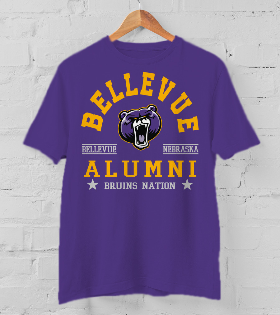 Bellevue Nebraska Alumni Bruins Nation Bear T-Shirt