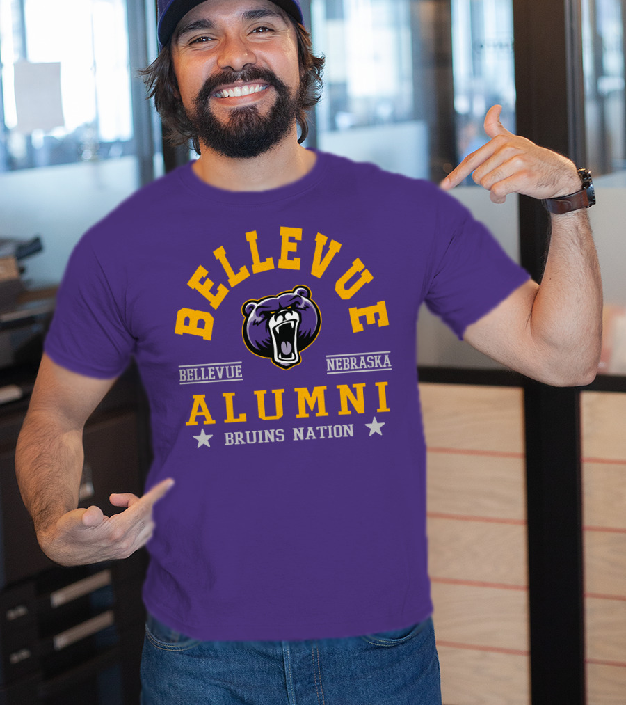 Bellevue Nebraska Alumni Bruins Nation Bear T-Shirt