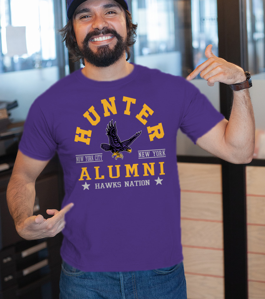 Hunter College New York City Hawks Alumni Nation T-Shirt