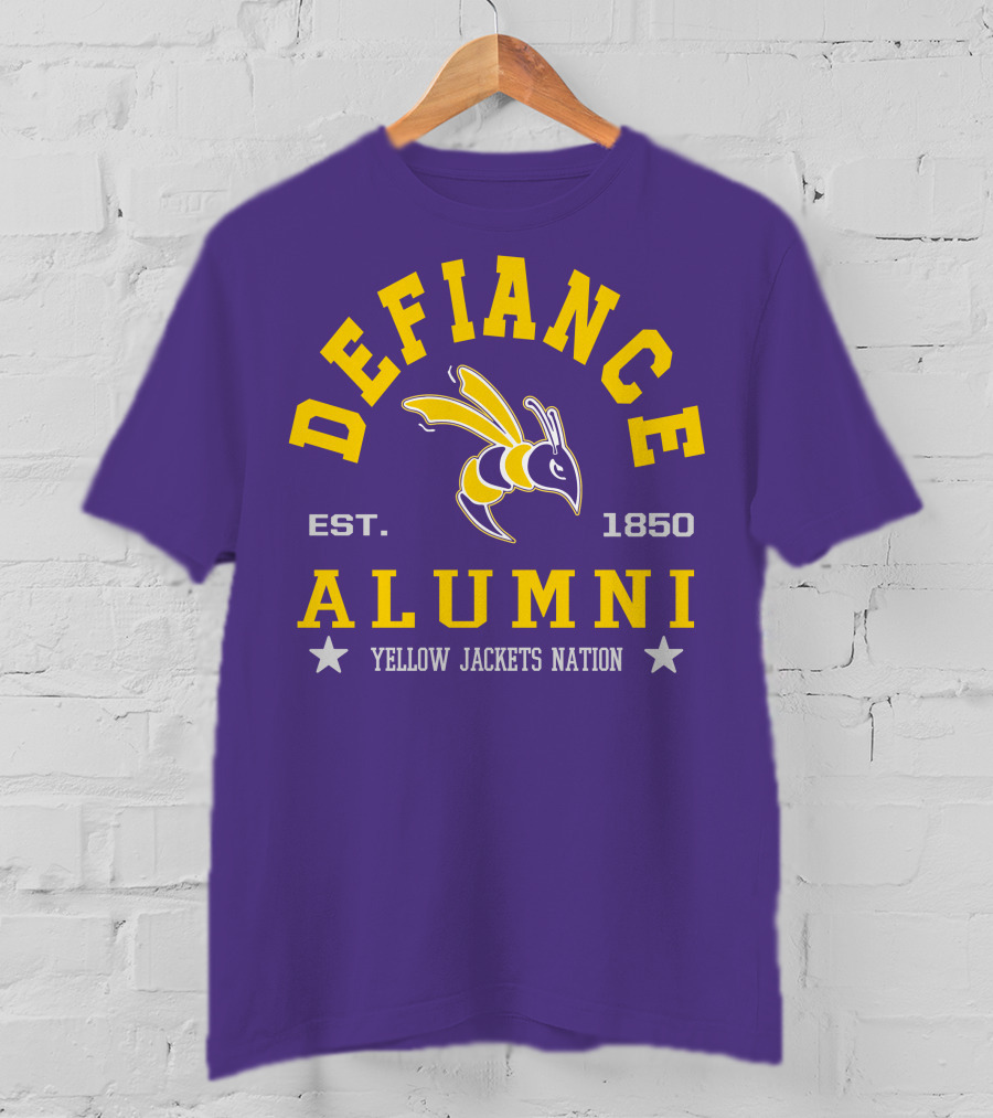 Defiance College Alumni Yellow Jackets Nation Est. 1850 T-Shirt