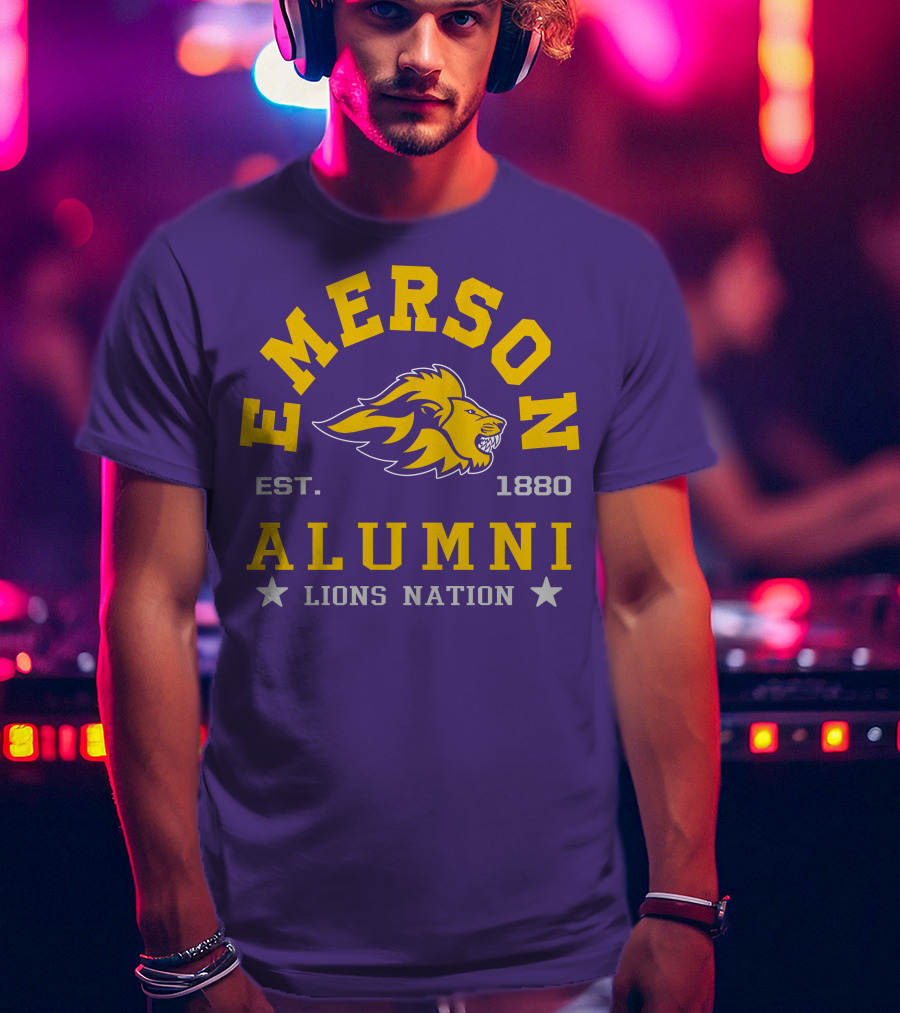 Emerson Alumni Lions Nation Est. 1880 T-Shirt
