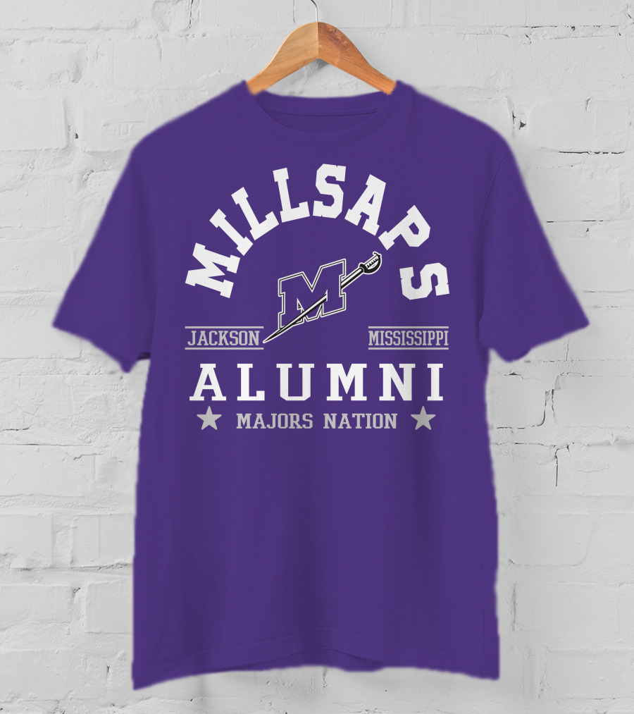 Millsaps College Jackson Mississippi Alumni Majors Nation T-Shirt