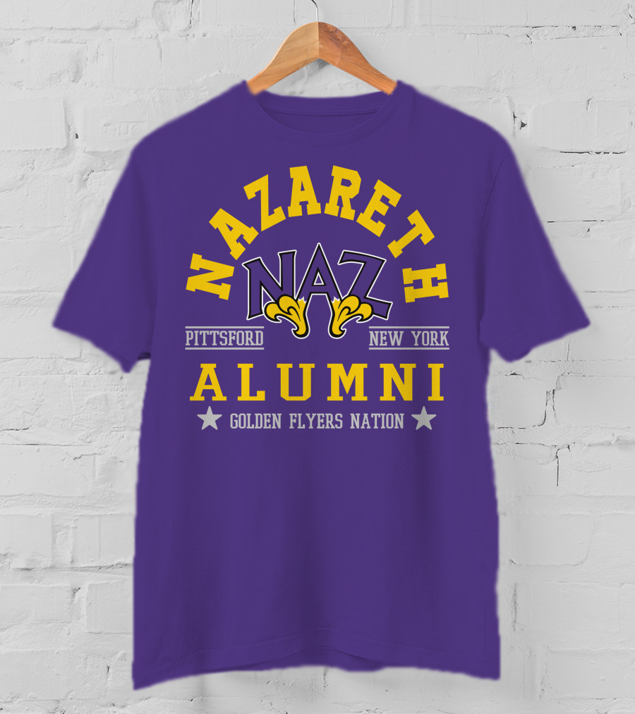 Nazareth College Alumni Pittsford New York Golden Flyers Nation T-Shirt