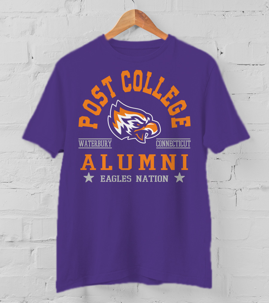 Post College Alumni Waterbury Connecticut Eagles Nation T-Shirt