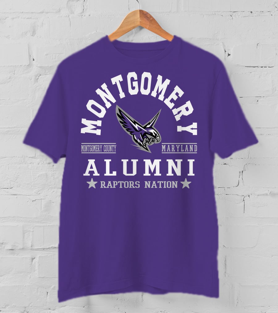 Montgomery County Maryland Alumni Raptors Nation T-Shirt