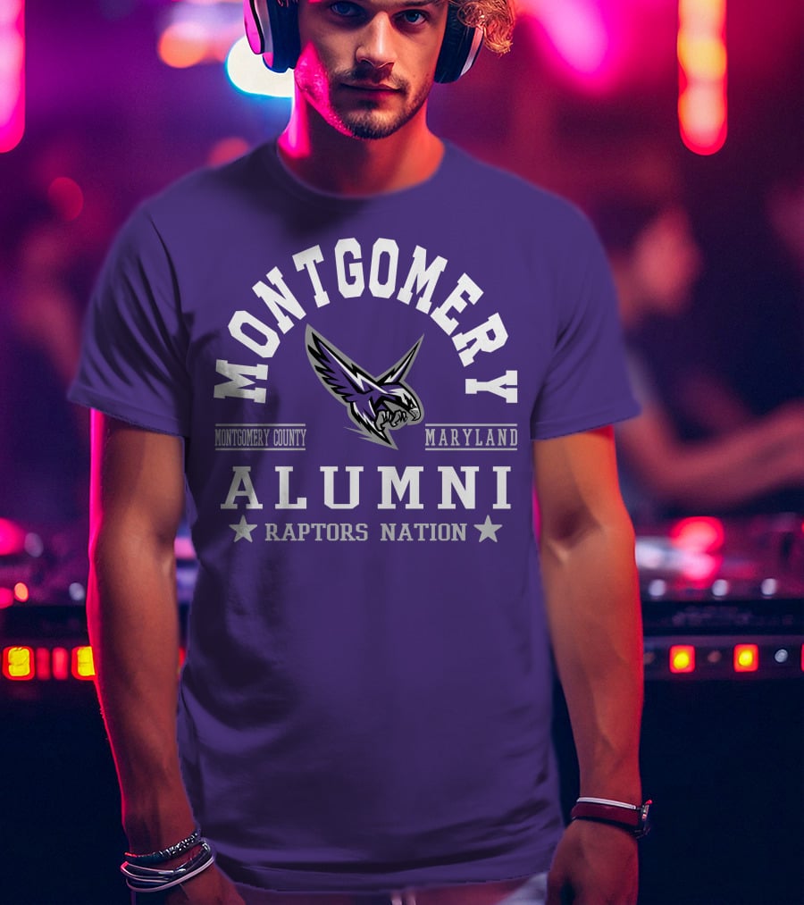 Montgomery County Maryland Alumni Raptors Nation T-Shirt