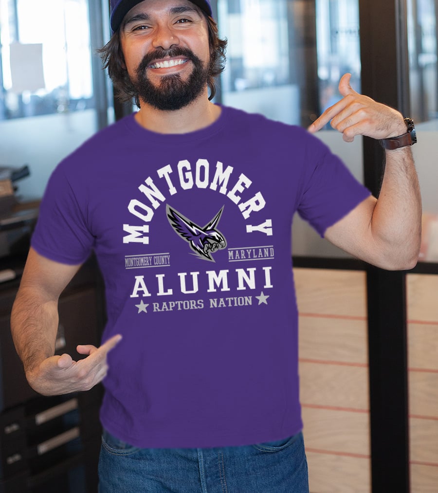Montgomery County Maryland Alumni Raptors Nation T-Shirt