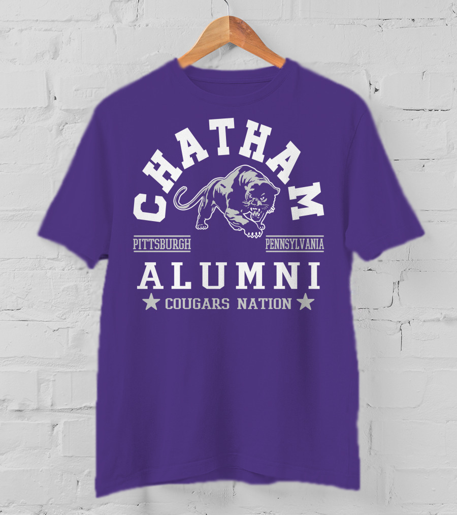 Chatham Pittsburgh Pennsylvania Alumni Cougars Nation T-Shirt
