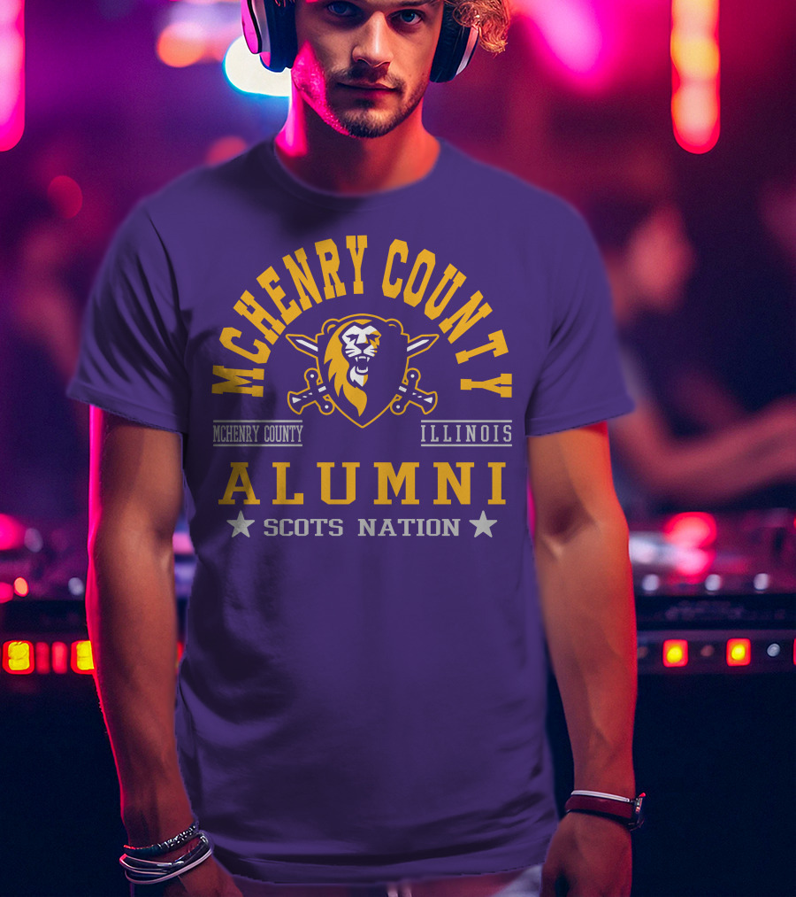 McHenry County Illinois Alumni Scots Nation Lion Crest T-Shirt