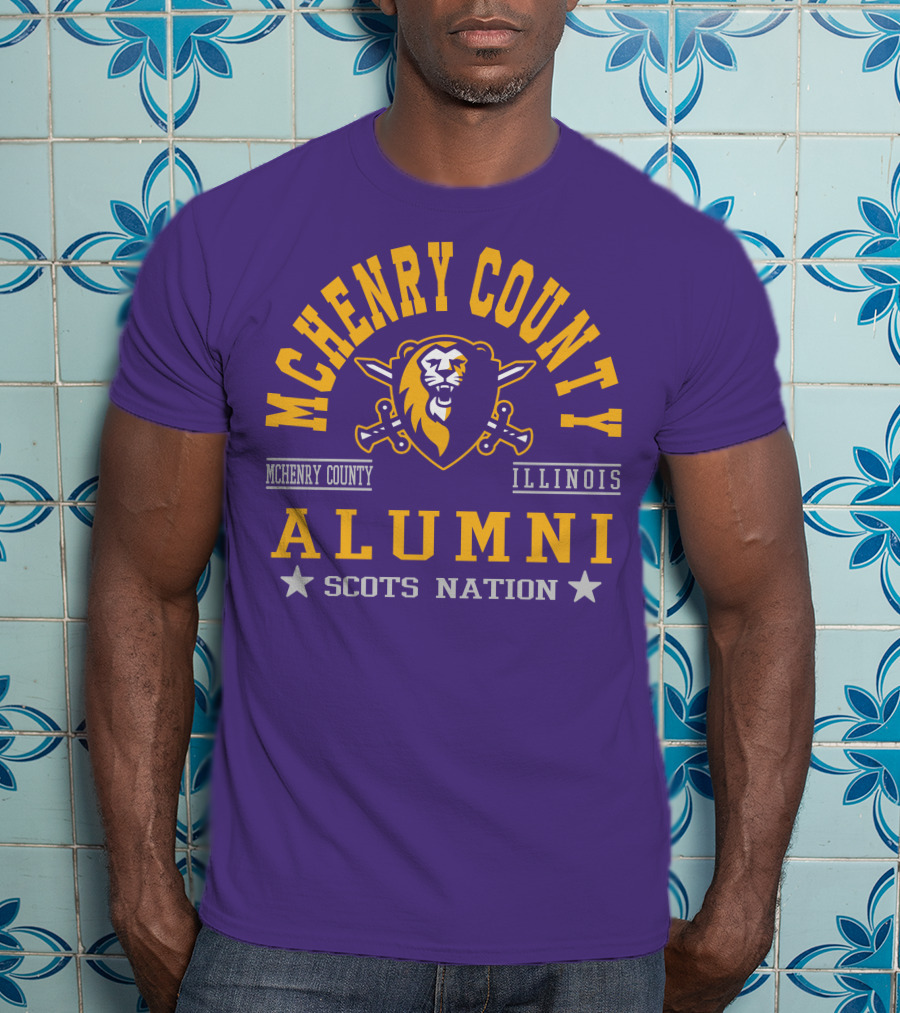 McHenry County Illinois Alumni Scots Nation Lion Crest T-Shirt