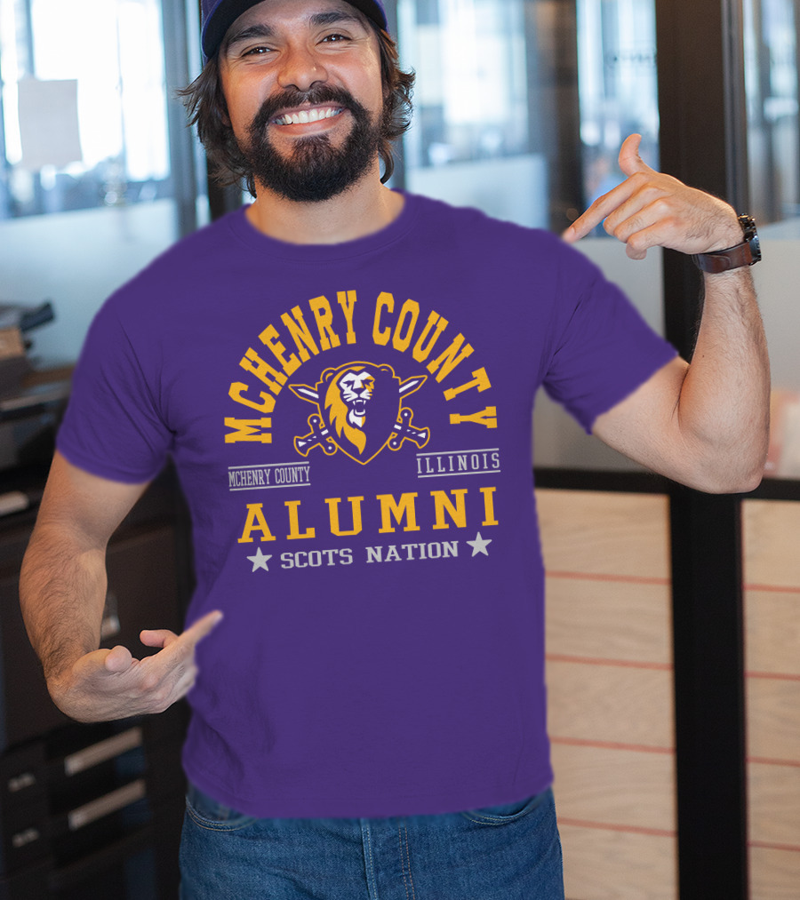 McHenry County Illinois Alumni Scots Nation Lion Crest T-Shirt