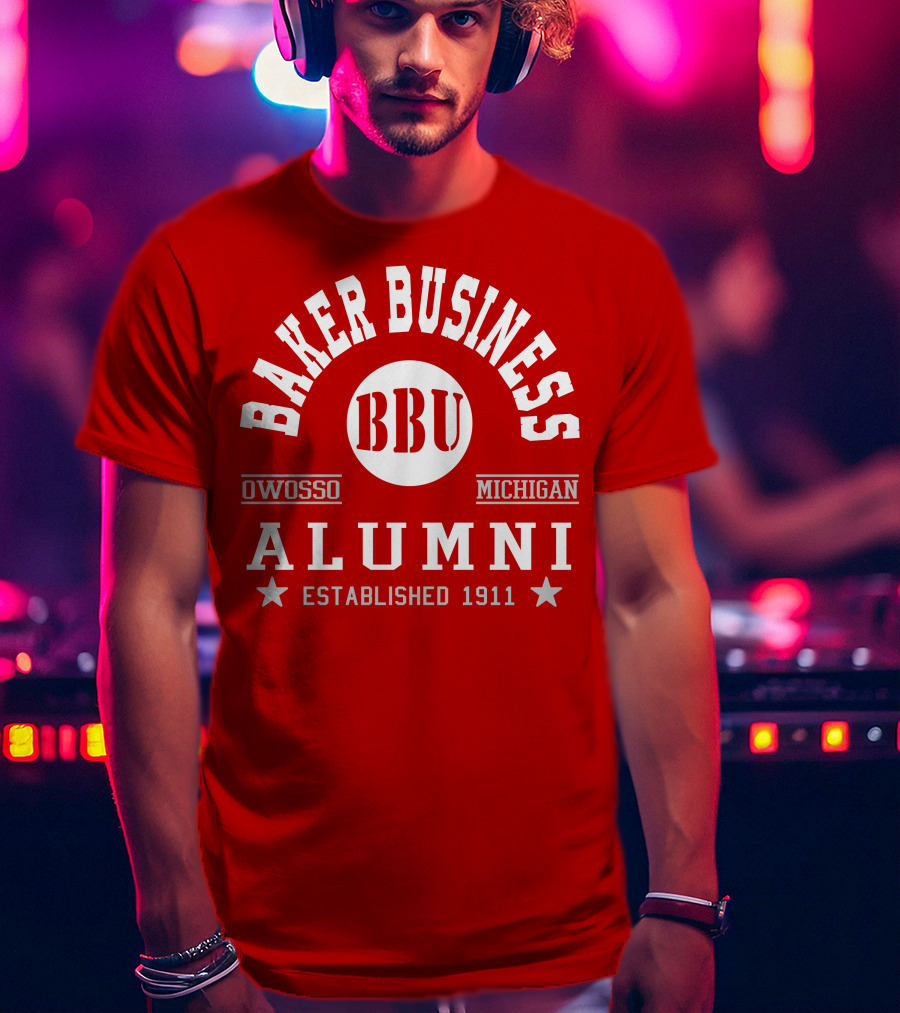 Baker Business BBU Alumni Owosso Michigan Established 1911 T-Shirt