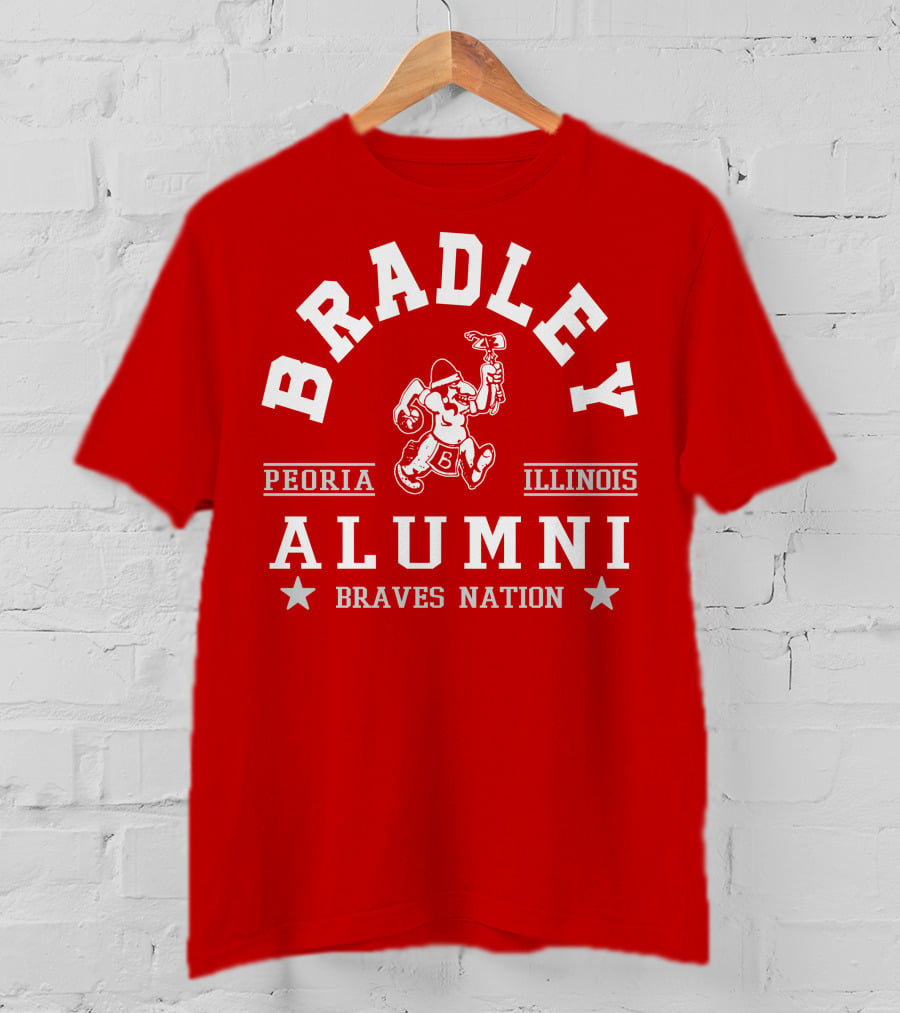 Bradley Alumni Peoria Illinois Braves Nation T-Shirt