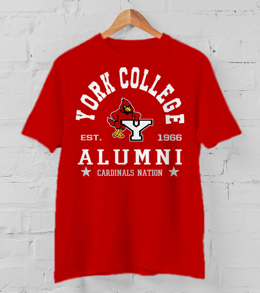 York College Alumni Cardinals Nation Est. 1966 T-Shirt