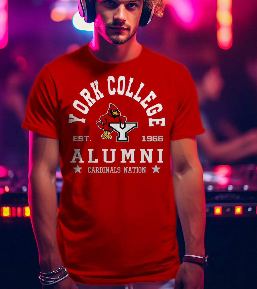 York College Alumni Cardinals Nation Est. 1966 T-Shirt