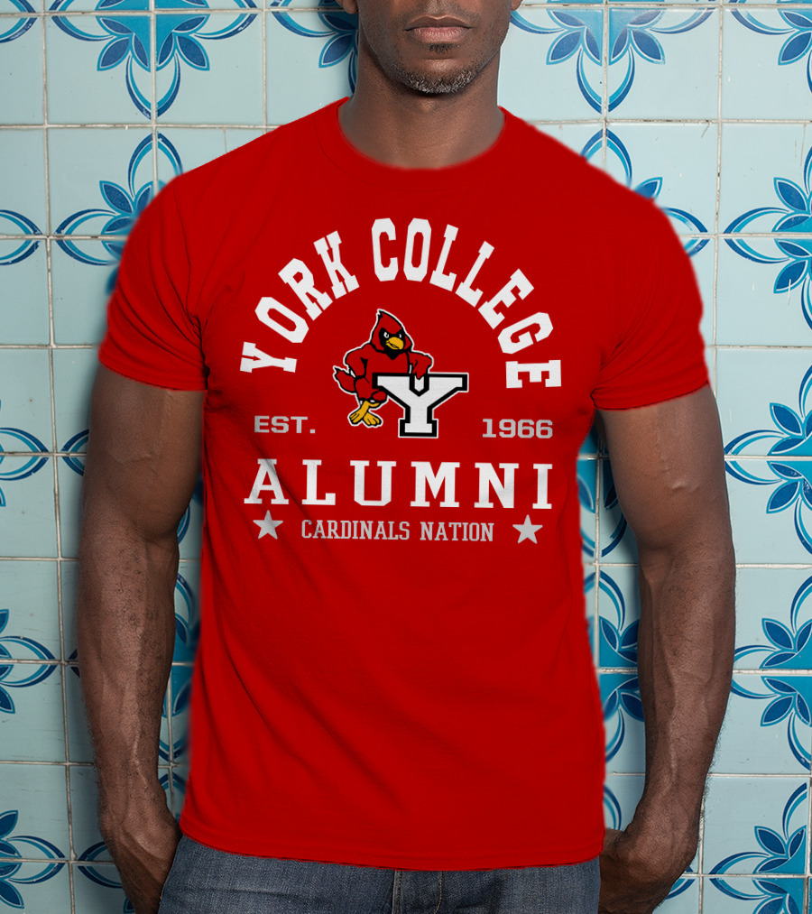 York College Alumni Cardinals Nation Est. 1966 T-Shirt