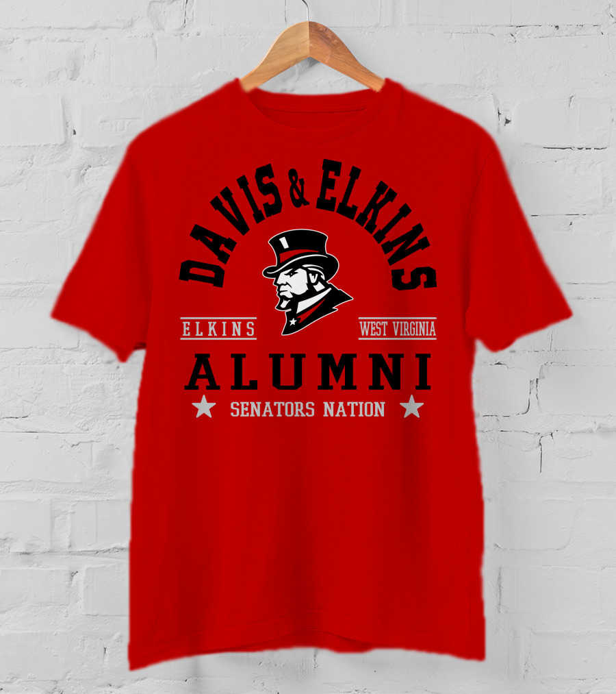 Davis And Elkins West Virginia Elkins Alumni Senators Nation T-Shirt