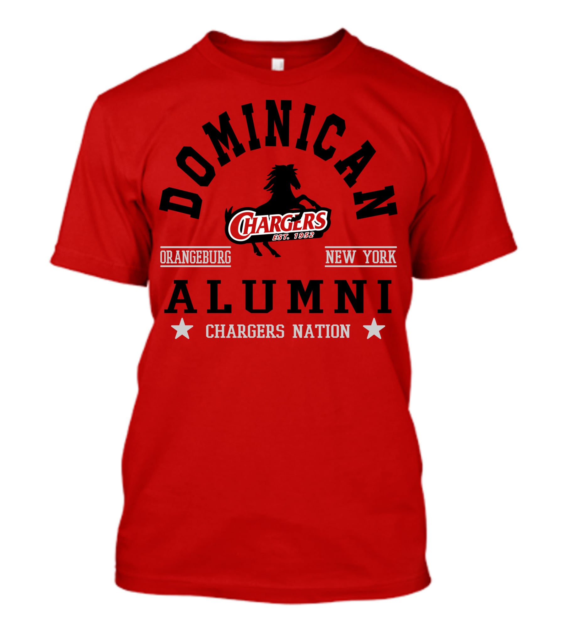 Dominican Chargers Alumni Orangeburg New York Chargers Nation T-Shirt