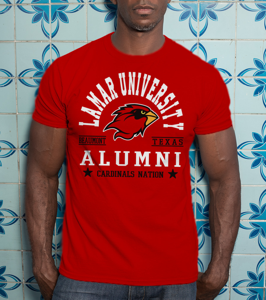 Lamar University Alumni Beaumont Texas Cardinals Nation T-Shirt