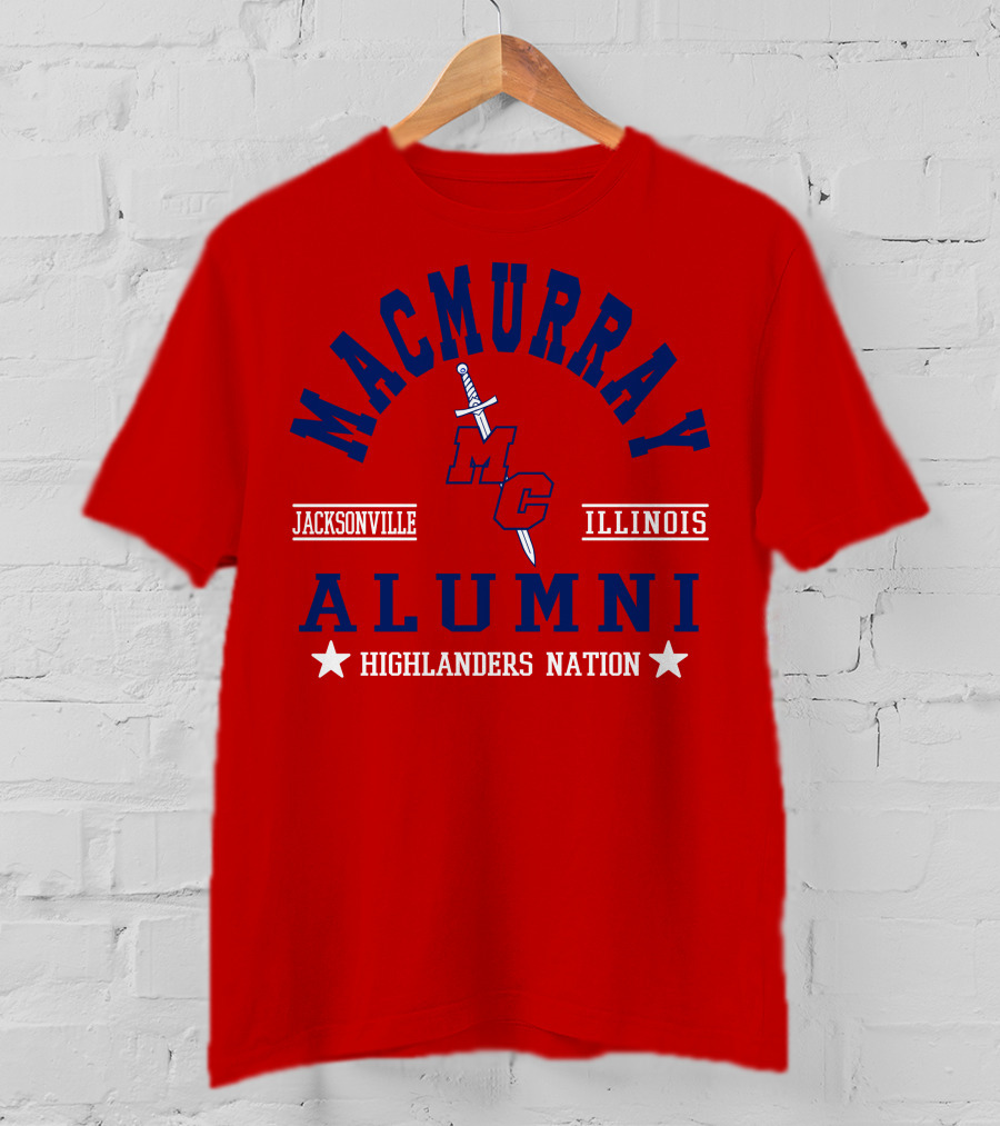 MacMurray College Jacksonville Illinois Alumni Highlanders Nation T-Shirt