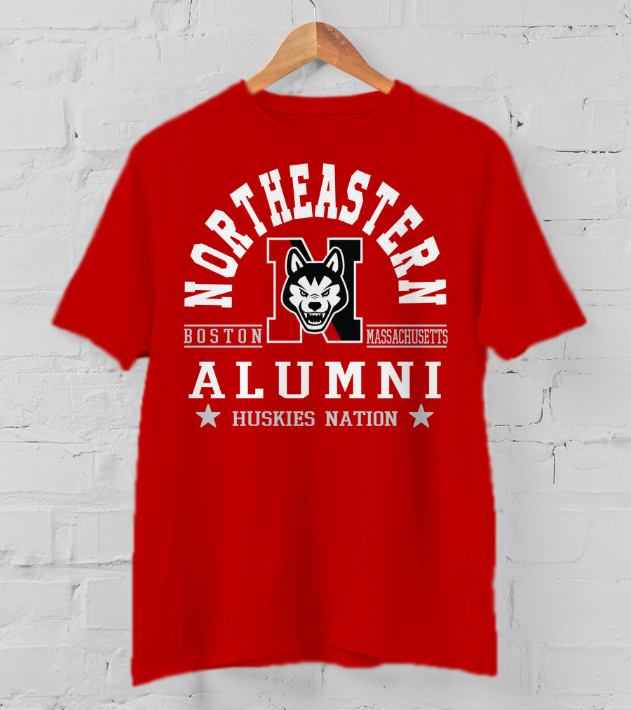 Northeastern Alumni Boston Massachusetts Huskies Nation T-Shirt