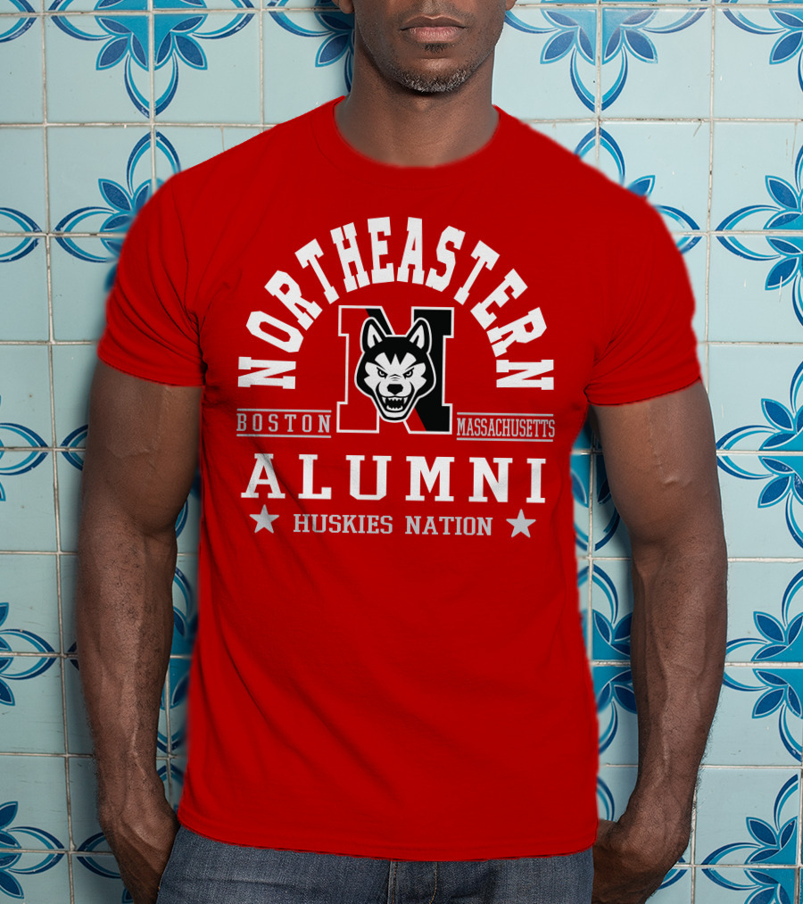 Northeastern Alumni Boston Massachusetts Huskies Nation T-Shirt