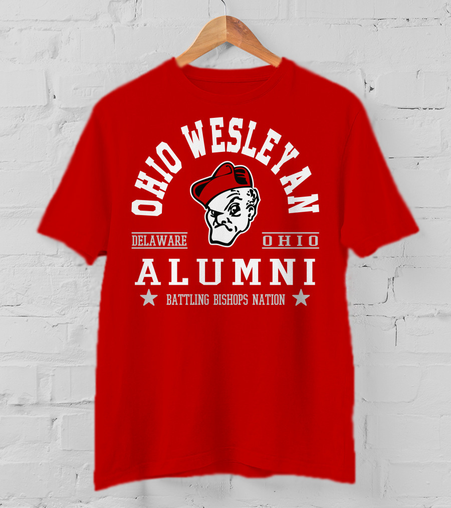 Ohio Wesleyan Alumni Battling Bishops Delaware Ohio Nation T-Shirt