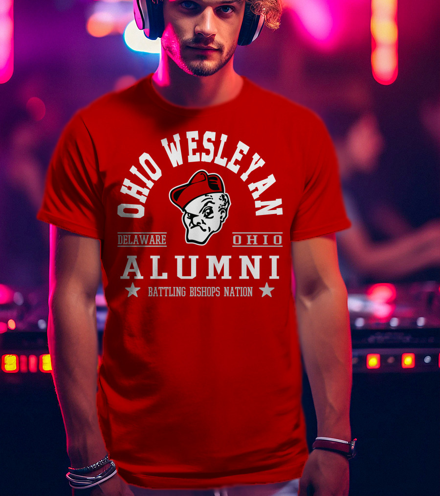 Ohio Wesleyan Alumni Battling Bishops Delaware Ohio Nation T-Shirt
