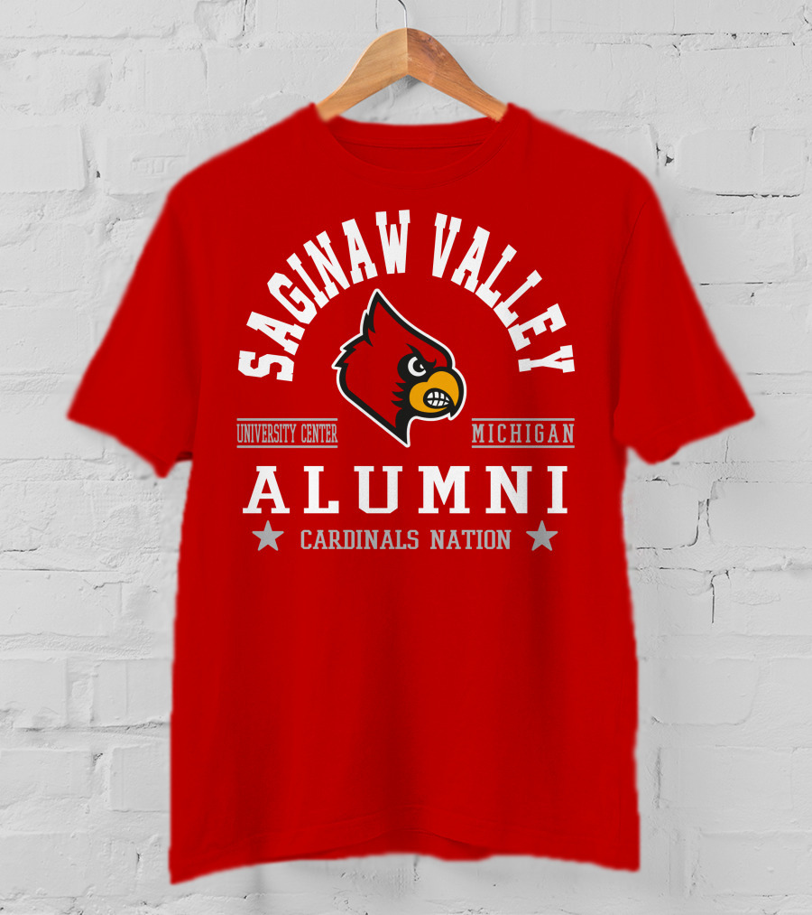 Saginaw Valley Alumni Cardinals Nation University Center Michigan T-Shirt