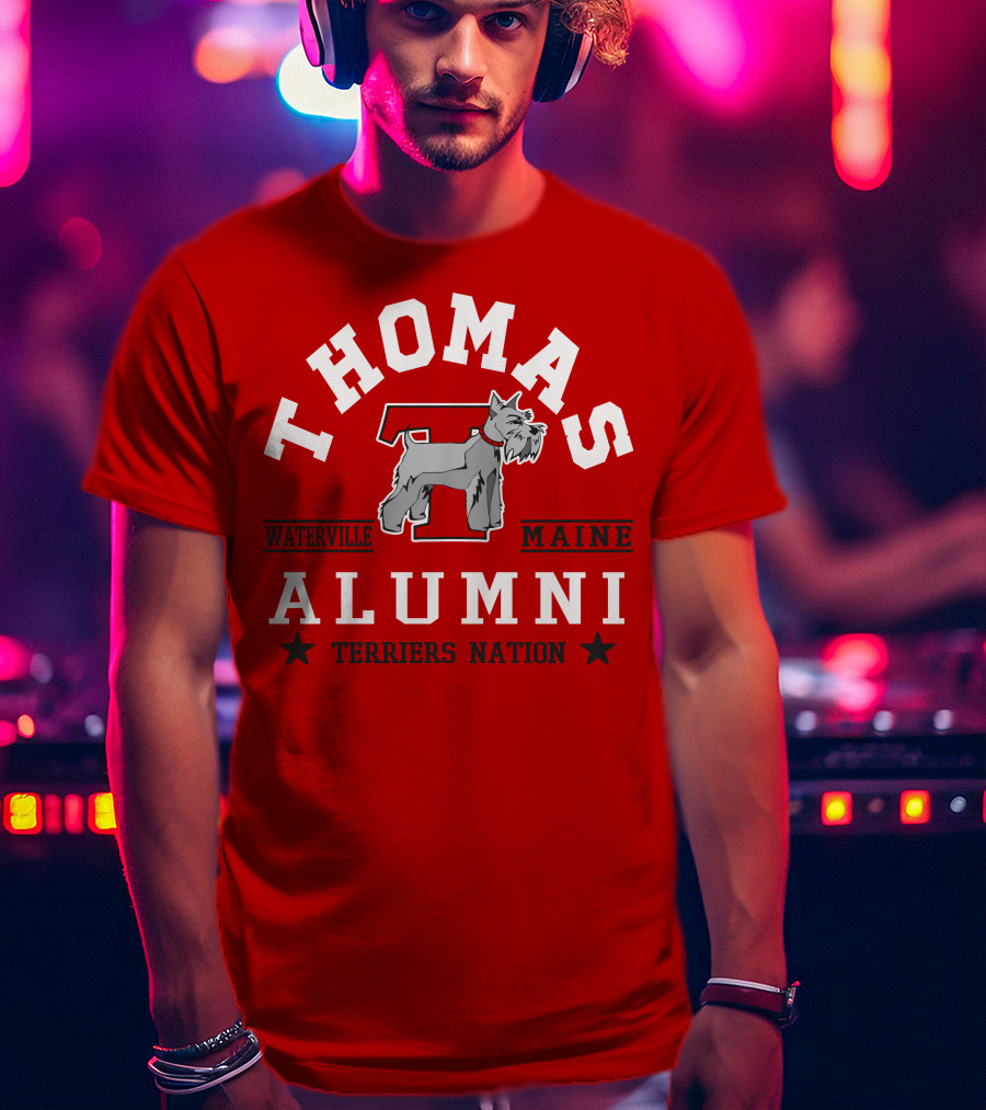 Thomas Alumni Waterville Maine Terriers Nation T-Shirt