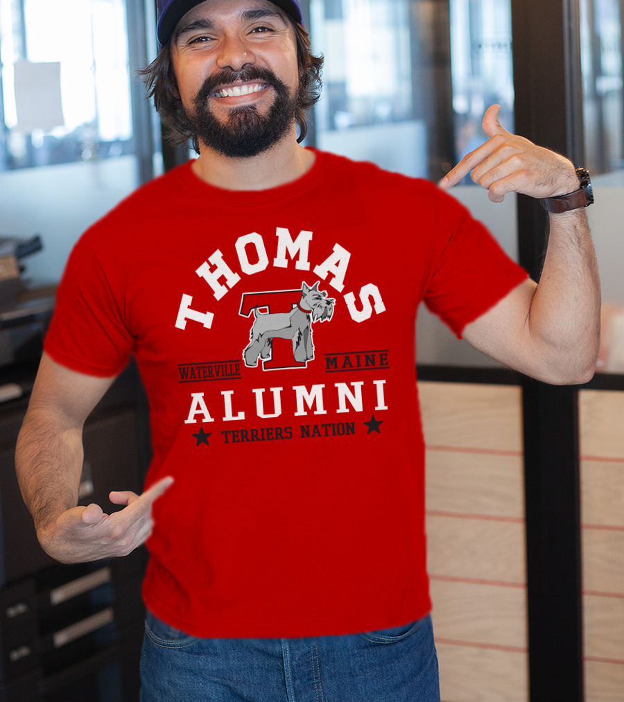 Thomas Alumni Waterville Maine Terriers Nation T-Shirt