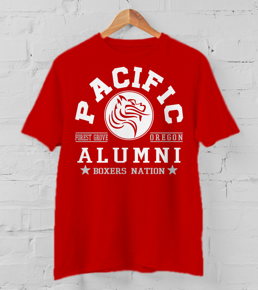 Pacific Alumni Forest Grove Oregon Boxers Nation T-Shirt