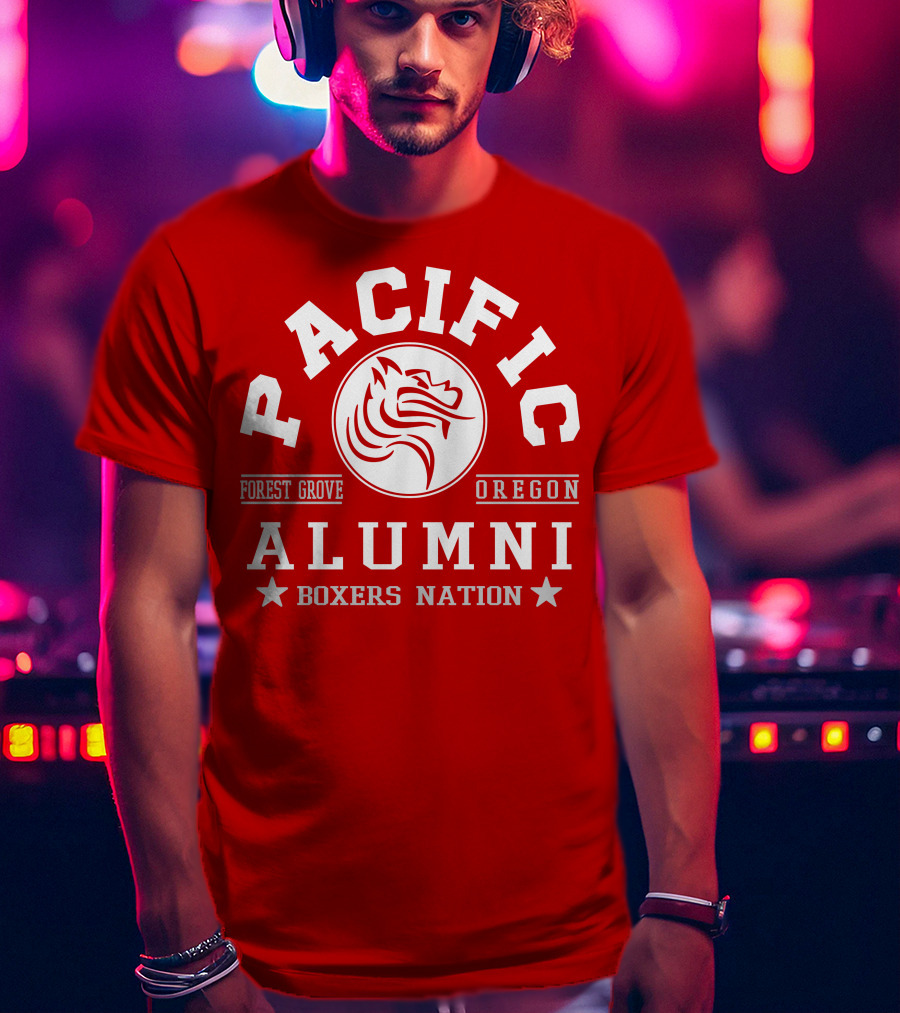 Pacific Alumni Forest Grove Oregon Boxers Nation T-Shirt
